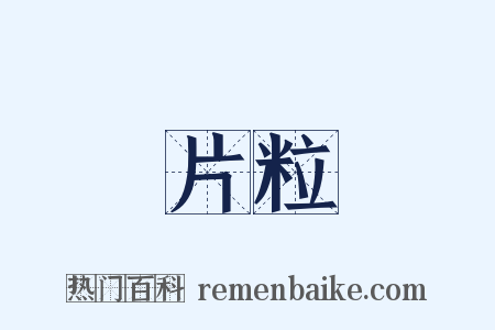 片粒是什么意思的图片